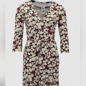 Silk knit floral Diane von Furstenberg Julian Daisy dress